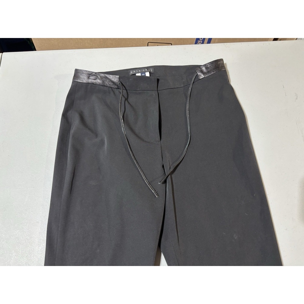 Shin Choi Black Spandex Polyester Dress Pants Sz 10 Made USA‎